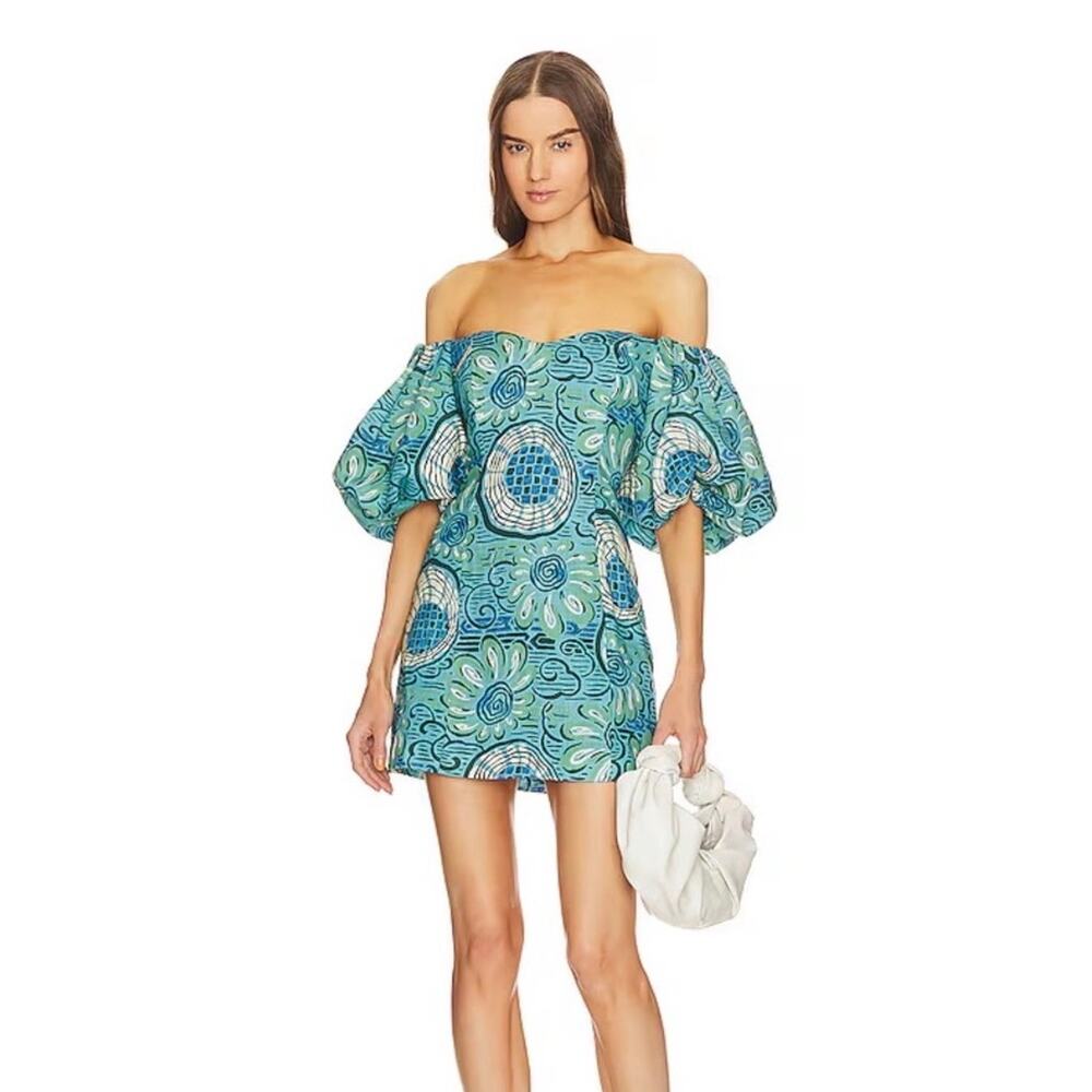 Rhode Dali Linen Mini Dress Size 4